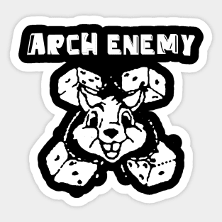 arch enemy bunny dice Sticker